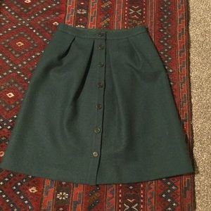 J Crew button front skirt in double serge wool, 2
